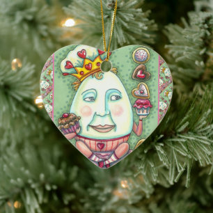 HUMPTY KING OF HEARTS AND CONFEKECTS, VALENTINE KERAMIK ORNAMENT
