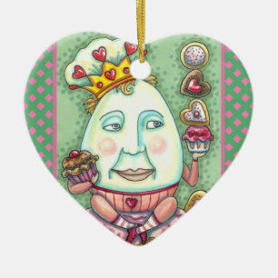 HUMPTY KING OF HEARTS AND CONFEKECTS, VALENTINE KERAMIK ORNAMENT