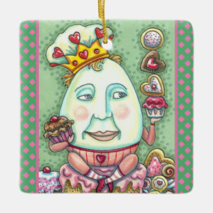 HUMPTY KING OF HEARTS AND CONFEKECTS, VALENTINE KERAMIKORNAMENT