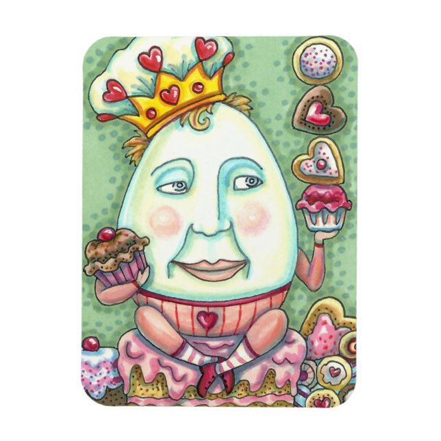 HUMPTY KING OF HEARTS AND CONFEKECTS, VALENTINE MAGNET (Vertikal)