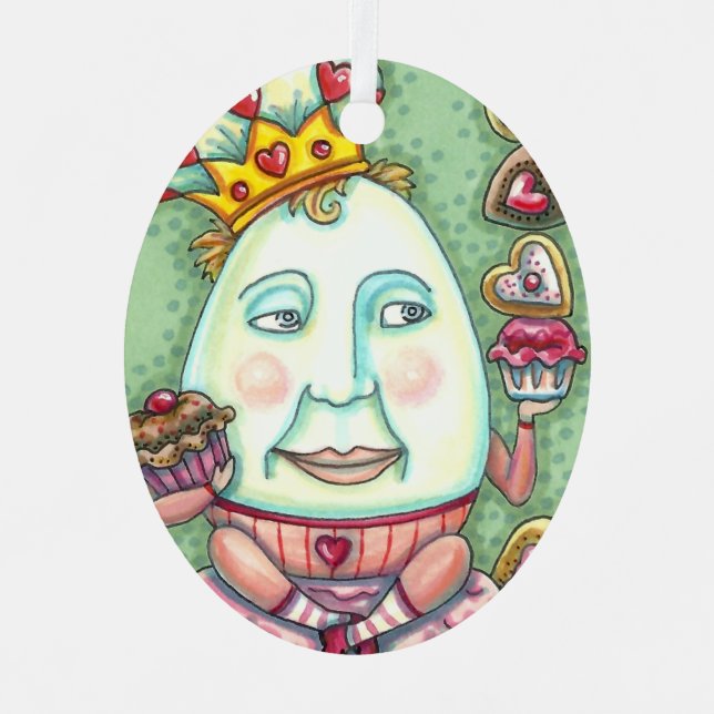 HUMPTY KING OF HEARTS AND CONFEKECTS, VALENTINE ORNAMENT AUS METALL (Vorderseite)