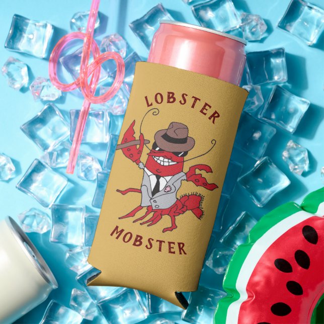 Humster Mobster 🦞 Funny Cartoon Gangster Selters Dosenkühler (In Situ Sommer)