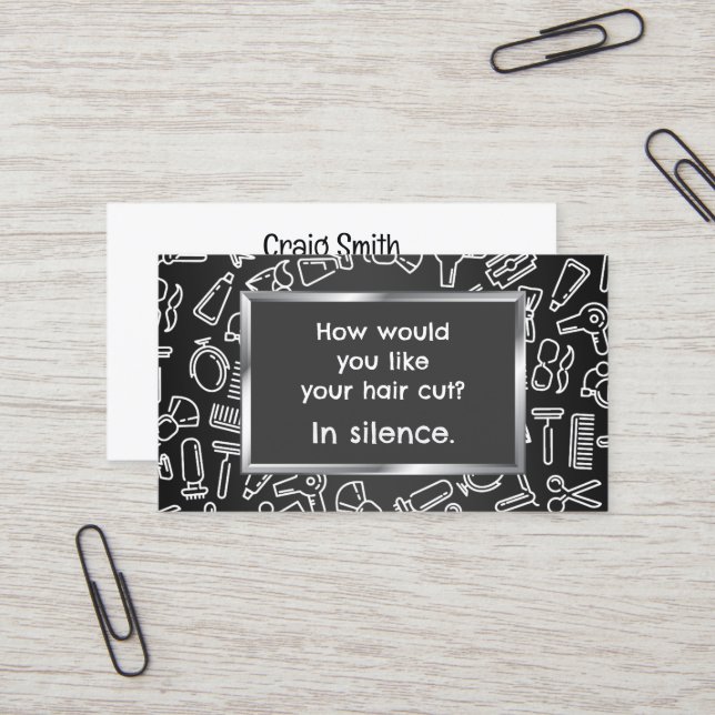 Humstrong 💇 Barber Visitenkarte (Vorderseite/Rückseite Beispiel)