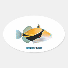 Humu Humu Fish Ovaler Aufkleber