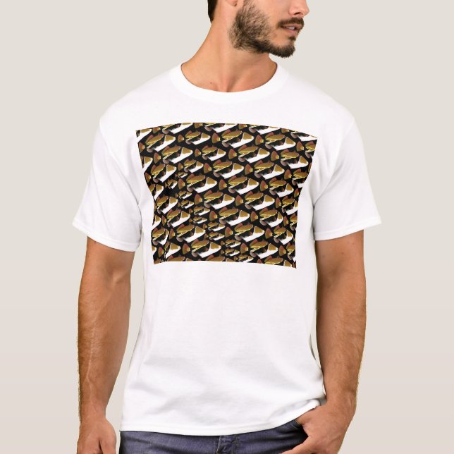 Humu Muster im Schwarzen T-Shirt (Vorderseite)
