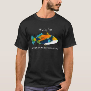 Humuhumunukunukuapuaa Olelo Hawaiian Reef Triggerf T-Shirt