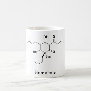 Humulone Molecule Chemie Bierliebhaber Kaffeetasse