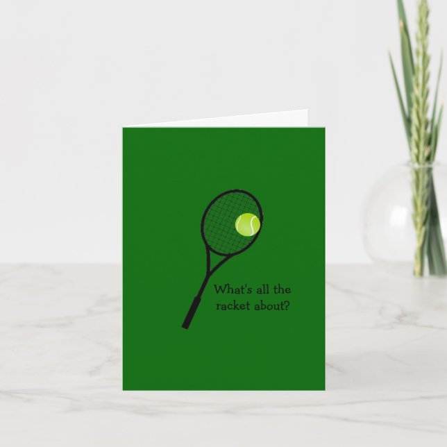 Humurer Tennis Geburtstagskarte Karte (Vorderseite)