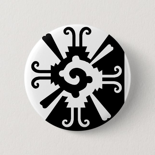 Hunab Ku-Black und White Button (Vorderseite)