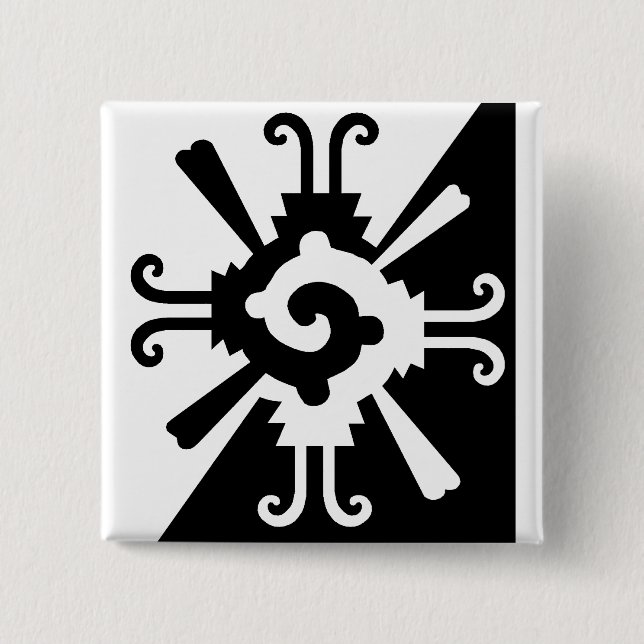 Hunab Ku-Black und White Button (Vorderseite)