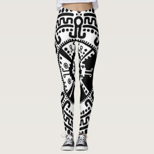 Hunab Ku Mayasymbol Schwarzweiss-#3 Leggings