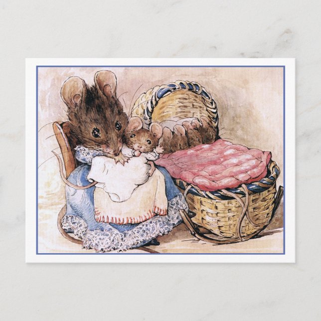 Hunca Munca und ihre Babys von Beatrix Potter Postkarte (Vorderseite)