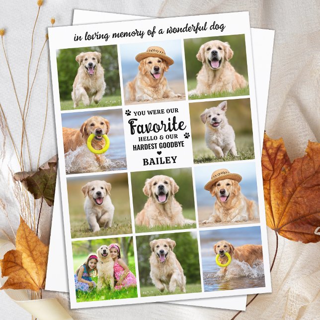 Hund 11 Foto Collage Modernes Beileid Pet Memorial Dankeskarte (Von Creator hochgeladen)