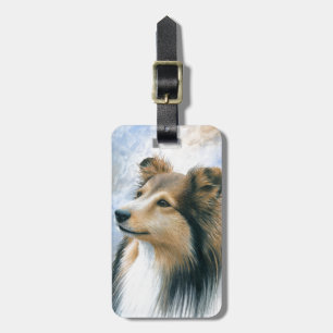 Hund 122 Sheltie Collie Gepäckanhänger
