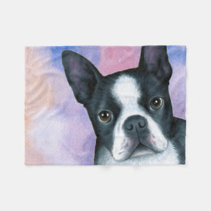 Hund 128 Boston Terrier Fleecedecke