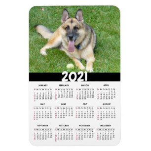 Hund  2021 Benutzerdefinierter Kalender - Magnet