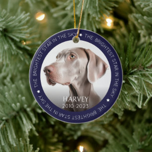 Hund 2 Foto Andenken Haustier Gedenkstätte Keramik Ornament