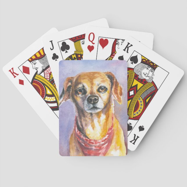 Hund 2 spielkarten (Rückseite)