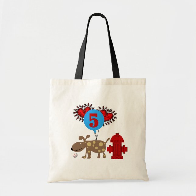 Hund 5th Birthday Shirts und Geschenke Tragetasche (Vorne)