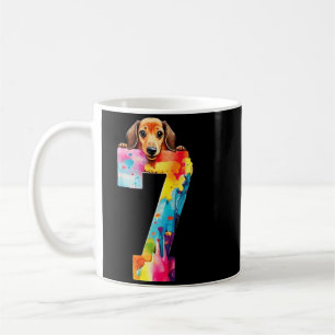 Hund 7 Jahre Dachshund Geburtstag Kaffeetasse