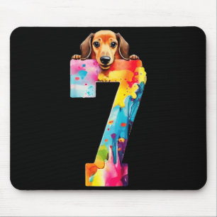 Hund 7 Jahre Dachshund Geburtstag Mousepad