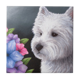 Hund 82 Westie Fliese