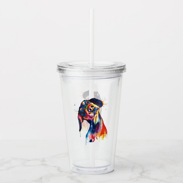 Hund Acryltrinkbecher (Vorderseite)