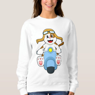 Hund als Biker mit Scooter.PNG Sweatshirt