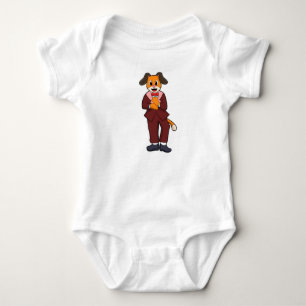 Hund als Bräutigam mit Anzug Baby Strampler