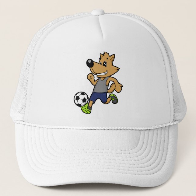 Hund als Fußballspieler beim Fußball Truckerkappe (Vorderseite)