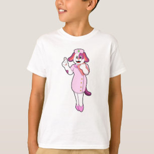 Hund als Krankenschwester T-Shirt