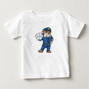 Hund als Polizeibeamter mit einheitlicher Baby T-shirt