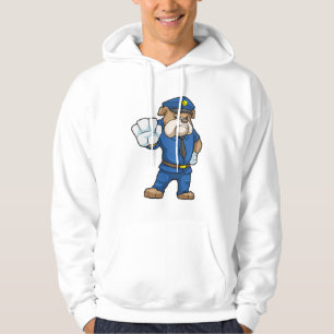 Hund als Polizeibeamter mit Polizeiuniform Hoodie