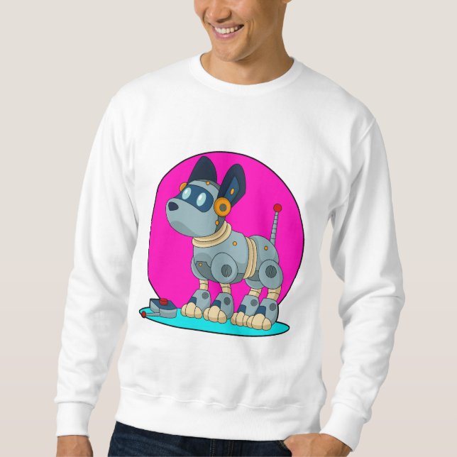 Hund als Roboter Sweatshirt (Vorderseite)