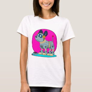 Hund als Roboter T-Shirt