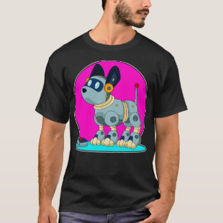 Hund als Roboter T-Shirt