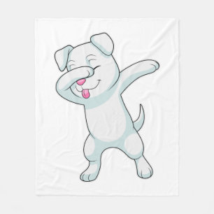 Hund am Hip Hop Dance Dab Fleecedecke