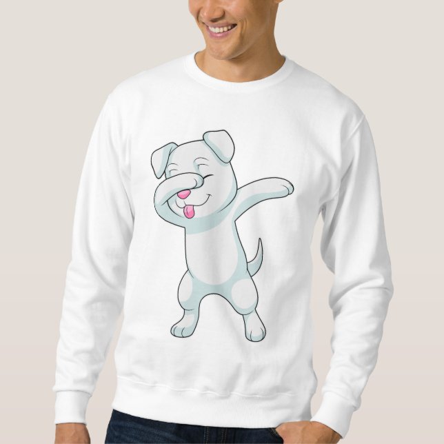 Hund am Hip Hop Dance Dab Sweatshirt (Vorderseite)