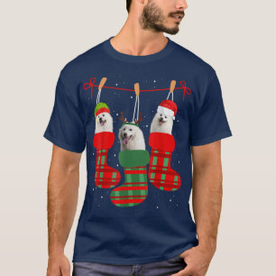 Hund American Eskimo Weihnachtssocken Funny Xmas P T-Shirt