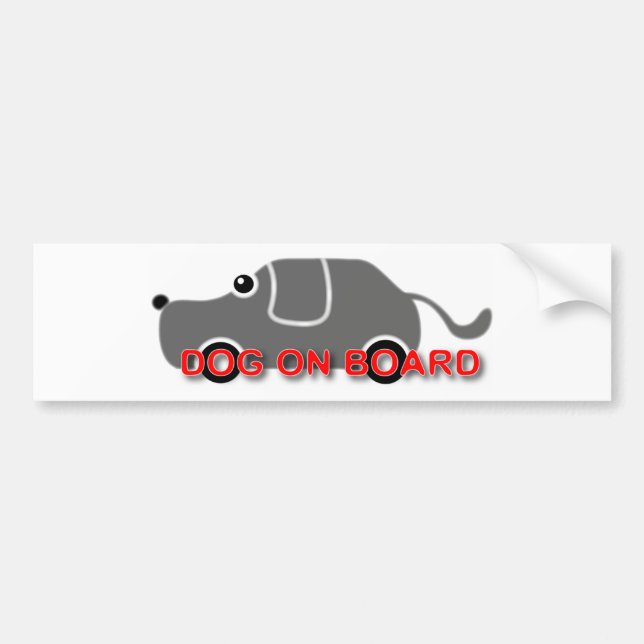 HUND AN BORD 1 AUTOAUFKLEBER (Vorne)