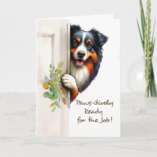 Hund an den Arbeitstag nehmen Funny Ping Hund an d Karte