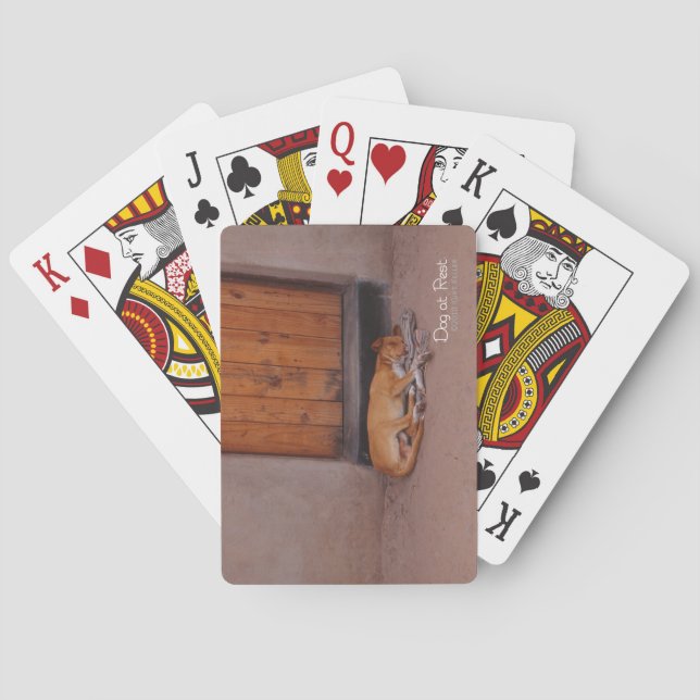 Hund an der Erholung Spielkarten (Rückseite)