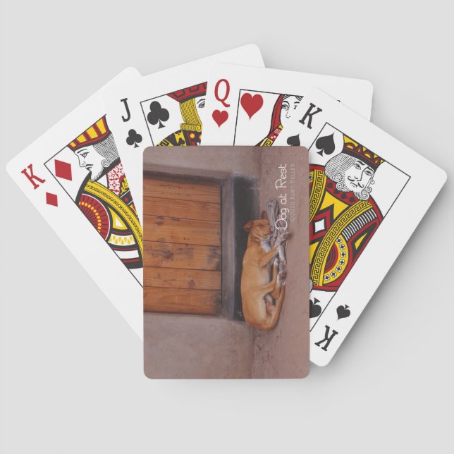Hund an der Erholung Spielkarten (Rückseite)