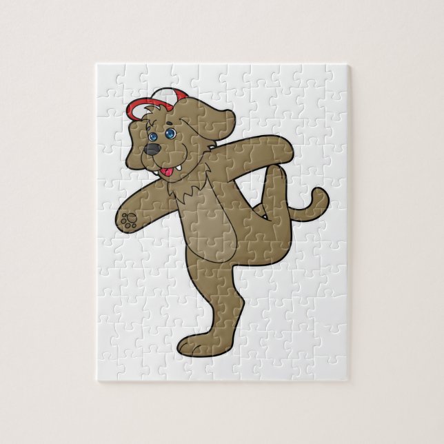 Hund an der Yoga-Fitness (Vertikal)