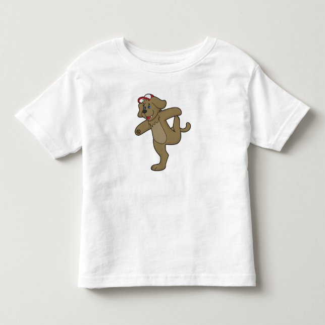 Hund an der Yoga-Fitness Kleinkind T-shirt (Vorderseite)