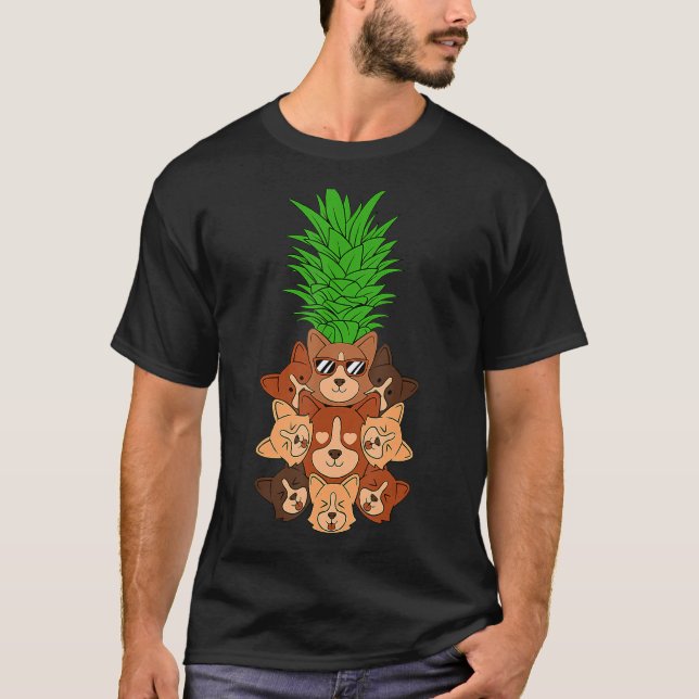 Hund Ananas Schwarze Geschichte Monat Melanin Afro T-Shirt (Vorderseite)