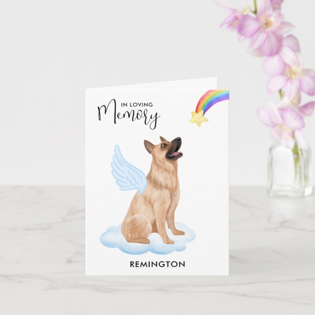 Hund Angel Pet Loss Beileid Karte (Orchidee)