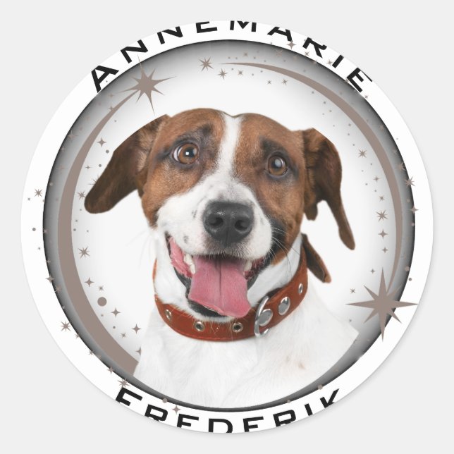 Hund Animal Lover Runder Aufkleber (Vorderseite)