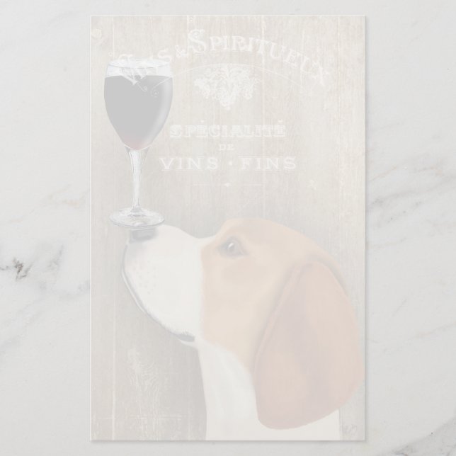 Hund Au Vin Beagle Briefpapier (Vorderseite)