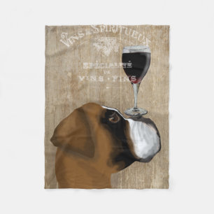 Hund Au Vin Boxer Fleecedecke